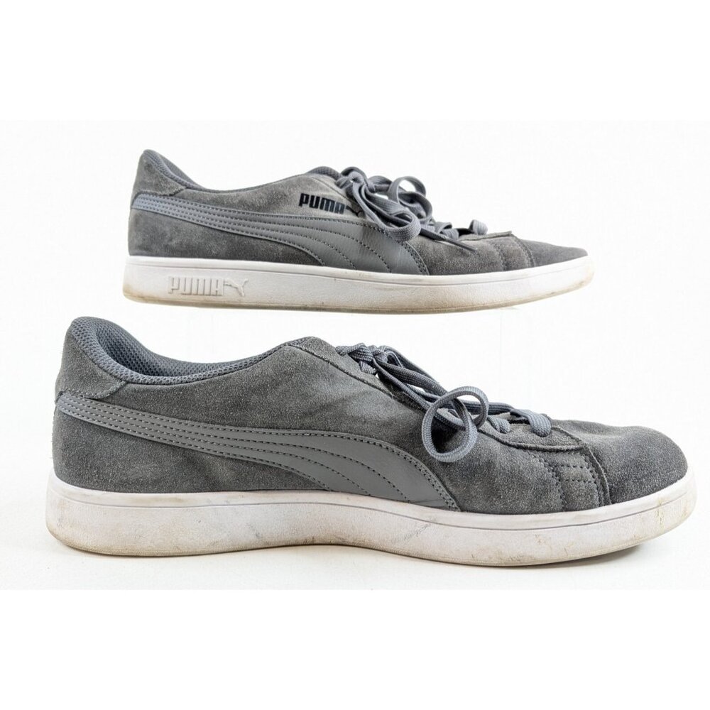 PUMA Smash v2 Sneakers Castlerock Black White Men’s Size 12 364989-32 EUC